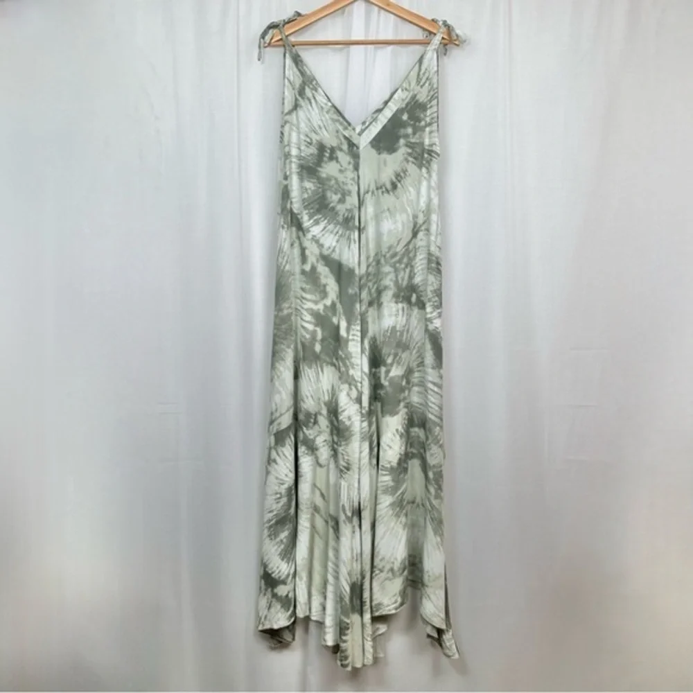 Venti6 Made in Italy Tie Dye Boho Maxi Dress Asymmetric‎ Handkerchief Hem Size S